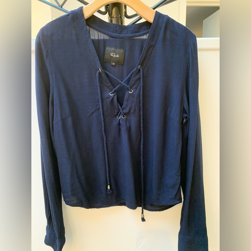 Rails Grace lace-up top.